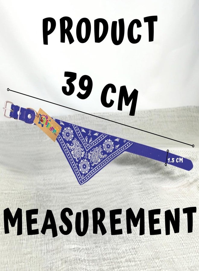 Western Era Stylish Dog Collar Scarf - Adjustable & Comfortable Pet Accessory for Dogs & Cats, Trendy Bandana Style, Soft Fabric, Perfect Special Occasions, Washable Design (Blue) - Image 4